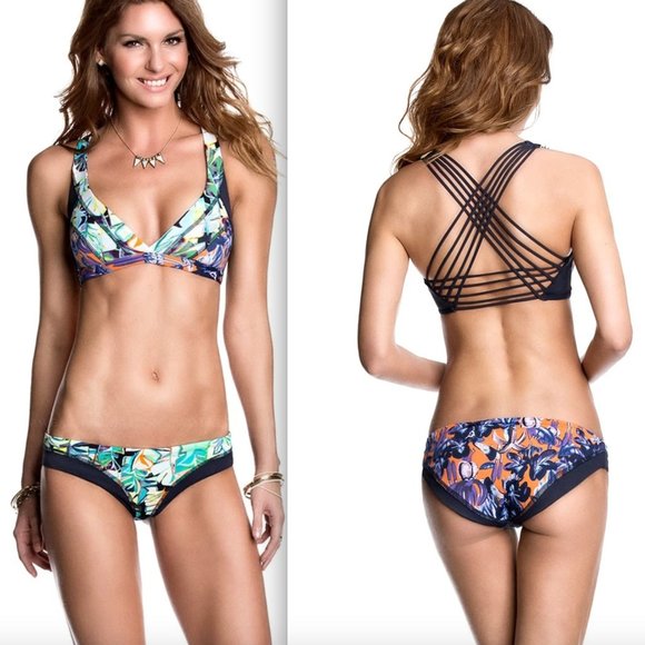 👙✨SET✨👙Maaji Bikini Reversible Strappy SMALL - Picture 1 of 13